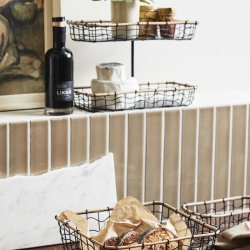 Nordal Hana Opbevaringskurve i Sort Metalflet