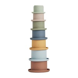 OYOY Tawa Silicone Stacking Cups Caramel/Blue
