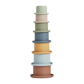 OYOY Tawa Silicone Stacking Cups Caramel/Blue