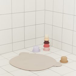 OYOY Tawa Silicone Stacking Cups Cherry/Vanilla