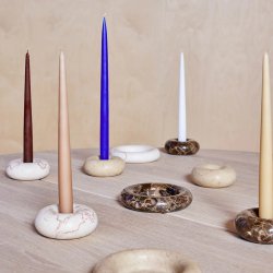 OYOY Savi Marmor Lysestage Offwhite Stor