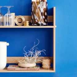 OYOY Savi Marmor Lysestage Beige Stor