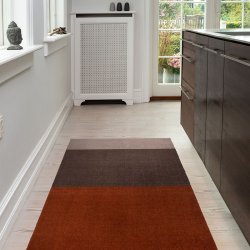 Tica Copenhagen Gulvm�tte Stripes Horisontal Sand/Brun/Terrakotta 90x200 cm