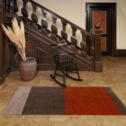 Tica Copenhagen Gulvm�tte Stripes Horisontal Sand/Brun/Terrakotta 90x200 cm