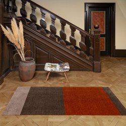 Tica Copenhagen Gulvm�tte Stripes Horisontal Sand/Brun/Terrakotta 90x200 cm