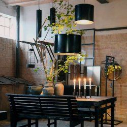 Trademark Living Jonah loftslampe L - Mrkebl marmoreret 