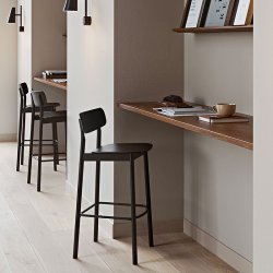 Woud Soma hj barstol - Sort 