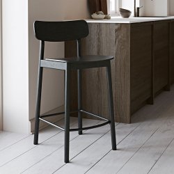 Woud Soma barstol - Sort 