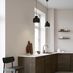 Woud Stone Pendel Stor Sort 