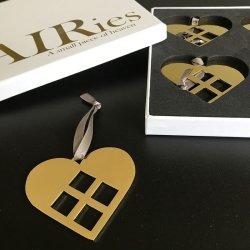 AIRies Hjerte Vedhng 4 stk. - Forgyldt