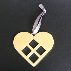 AIRies Hjerte Vedhng 4 stk. - Forgyldt