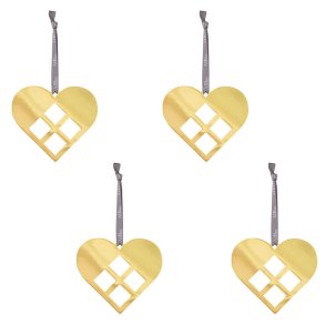 AIRies Hjerte Vedhng 4 stk. - Forgyldt