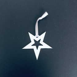 AIRies Stjerne Vedhng 4 stk. - Slv Finish