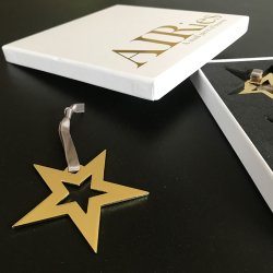 AIRies Stjerne Vedhng 4 stk. - Guldbelagt