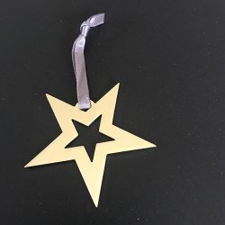 AIRies Stjerne Vedhng 4 stk. - Guldbelagt