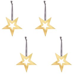 AIRies Stjerne Vedhng 4 stk. - Guldbelagt
