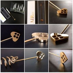 AIRies Lysholdere 4 stk. - Guldbelagt