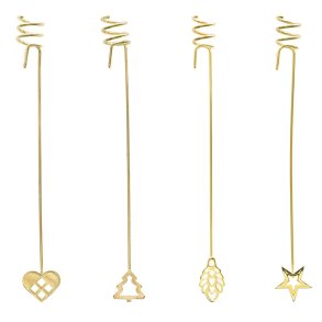 AIRies Lysholdere 4 stk. - Guldbelagt