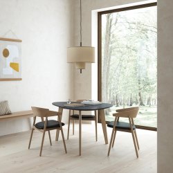 Andersen Furniture AC2 Stol - Matlakeret Eg/Sort Lder