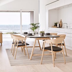 Andersen Furniture AC2 Stol - Matlakeret Eg/Sort Lder