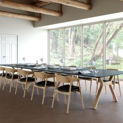 Andersen Furniture AC2 Stol - Matlakeret Eg/Sort Lder