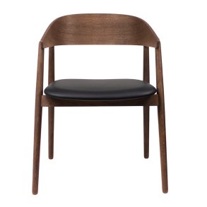 Andersen Furniture AC2 Stol - Rget Matlakeret Eg/Sort Lder 