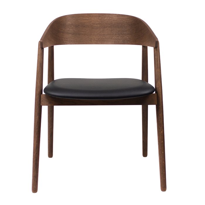 Andersen Furniture AC2 Stol - Rget Matlakeret Eg/Sort Lder 