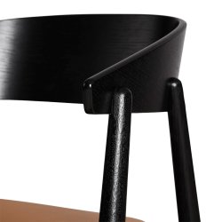 Andersen Furniture AC2 Stol - Sortlakeret Eg/Cognac Lder