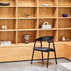 Andersen Furniture AC2 Stol - Sortlakeret Eg/Sort Lder