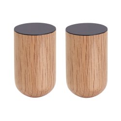 Andersen Furniture Contrast Hooks Knage - 3 cm 2 stk. - Eg/Sort