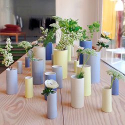 Anne Black Bloom Vase Medium Denim