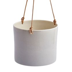 Anne Black Grow Hanging Urtepotte Large - Concrete