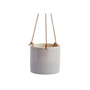 Anne Black Grow Hanging Urtepotte Small - Concrete