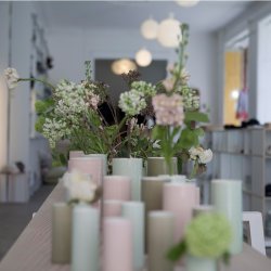 Anne Black Bloom Vase Large - Concrete