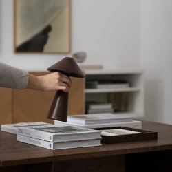 Applicata LUCAS B�rbar Lampe M�rkebrun Lakeret Eg