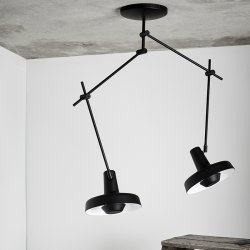 Lampefeber - Arigato - Dobbelt Loftlampe - Sort