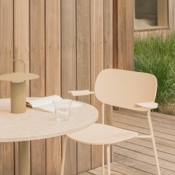 Audo Copenhagen Co Dining Chair Outdoor m/ Armln Ivory
