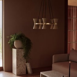 Audo Copenhagen Collector Chandelier 5 Cr&egrave;me