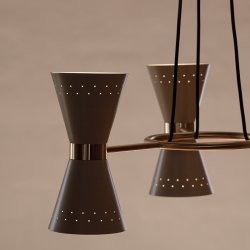 Audo Copenhagen Collector Chandelier 3 Cr&egrave;me