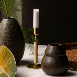 Audo Copenhagen Duca Lysestage Poleret Messing