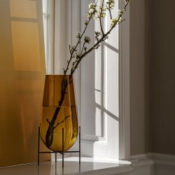 Audo Copenhagen &Egrave;chasse Vase Amber/Bronzeret Messing Stor