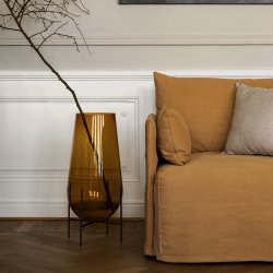 Audo Copenhagen &Egrave;chasse Vase Amber/Bronzeret Messing Stor