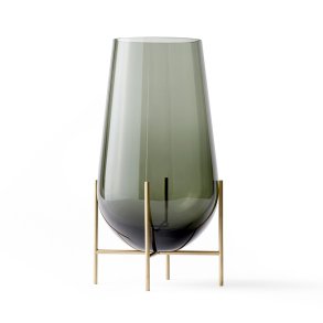 Audo Copenhagen Èchasse Vase Green Smoke/Brstet Messing Medium