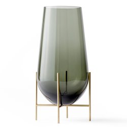 Audo Copenhagen &Egrave;chasse Vase Green Smoke/Brstet Messing Stor