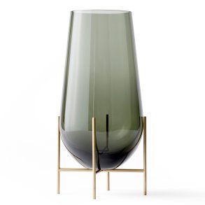 Audo Copenhagen Èchasse Vase Green Smoke/Brstet Messing Stor
