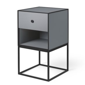 Audo Copenhagen Frame 35 Sidebord m/ Skuffe Dark Grey