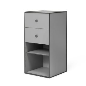 Audo Copenhagen Frame 70 m/ 2 Skuffer & Hylde Dark Grey