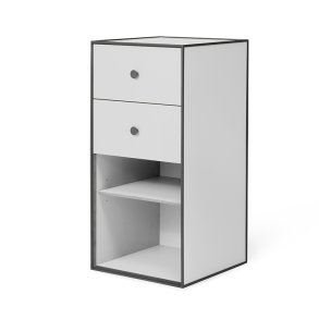 Audo Copenhagen Frame 70 m/ 2 Skuffer & Hylde Light Grey