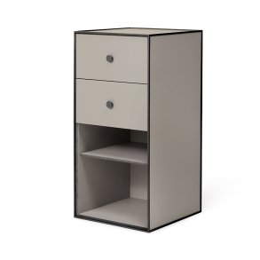 Audo Copenhagen Frame 70 m/ 2 Skuffer & Hylde Sand