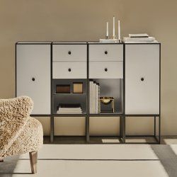 Audo Copenhagen Frame 70 m/ 2 Hylder &amp; Lge Light Grey